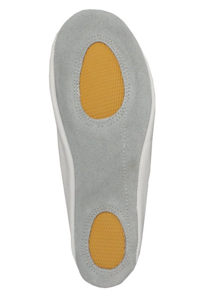 Beck Schläppchen Echt-Leder mit Gummi / Leder-Sohle Gymnastikschuh Zum Schlupfen, Mit Ristgummi für perfekten Halt – Bild 3 von 5