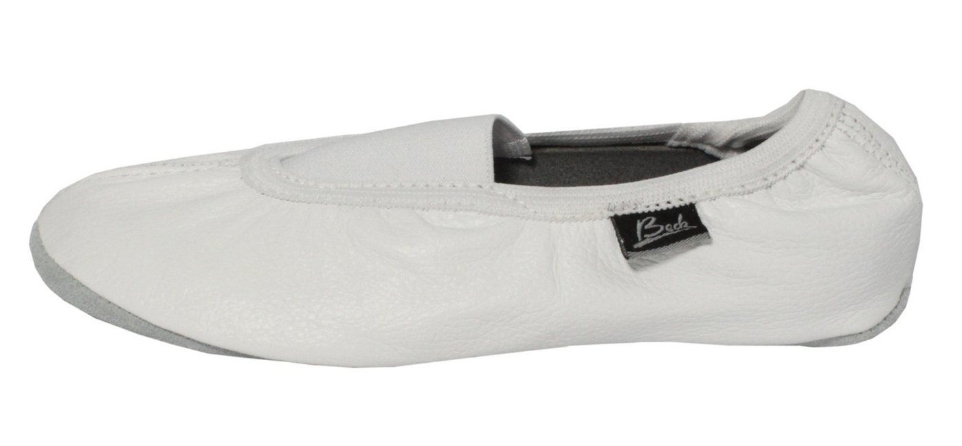 Beck Schläppchen Echt-Leder mit Gummi / Leder-Sohle Gymnastikschuh Zum Schlupfen, Mit Ristgummi für perfekten Halt – Bild 5 von 5