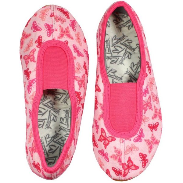Beck Schläppchen Papillon mit Ristgummi Gymnastikschuh (Barfußschuhe, für schmale Füße und kleine Kinder besonders geeignet, ab Gr. 18/19 verfügbar) atmungsakti