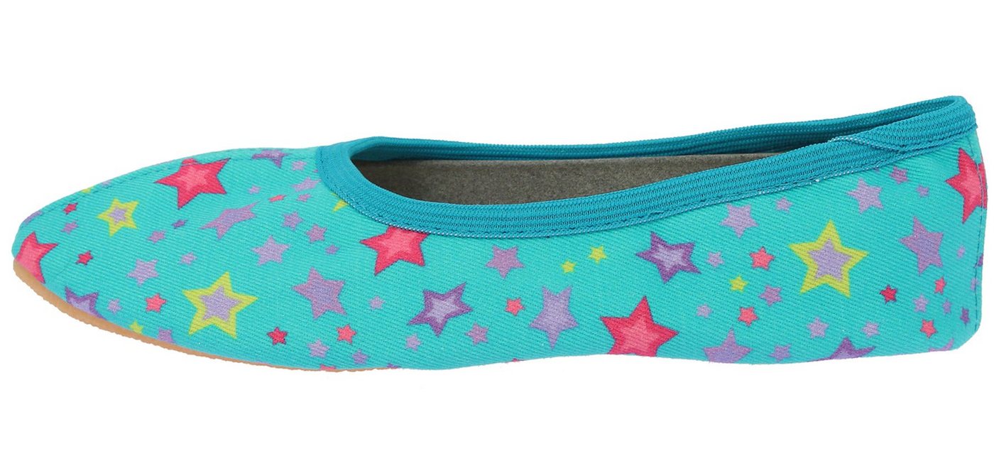 Beck Schläppchen Sternchen mit atmungsaktiver Sohle Gymnastikschuh (bis Gr. 38 erhältlich, rundum atmungsaktiv) perfekt gegen Schwitzefüße – Bild 4 von 5