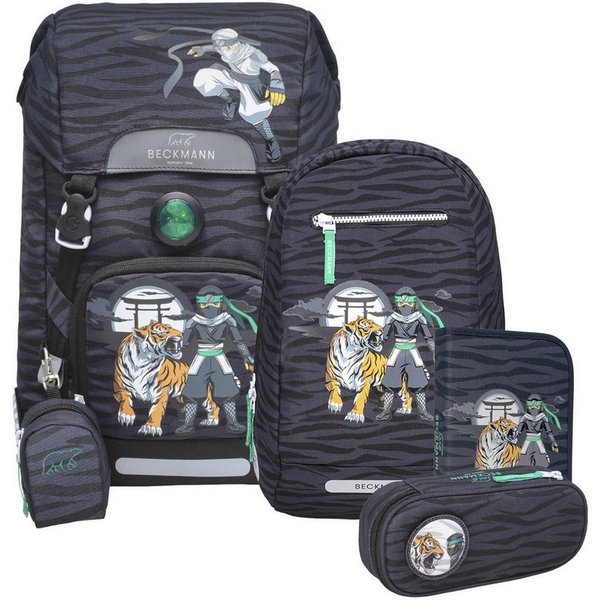 Beckmann Schulranzen Classic (6tlg., inkl. Sportrucksack, Federmäppchen, Schlamperrolle und Buttons)