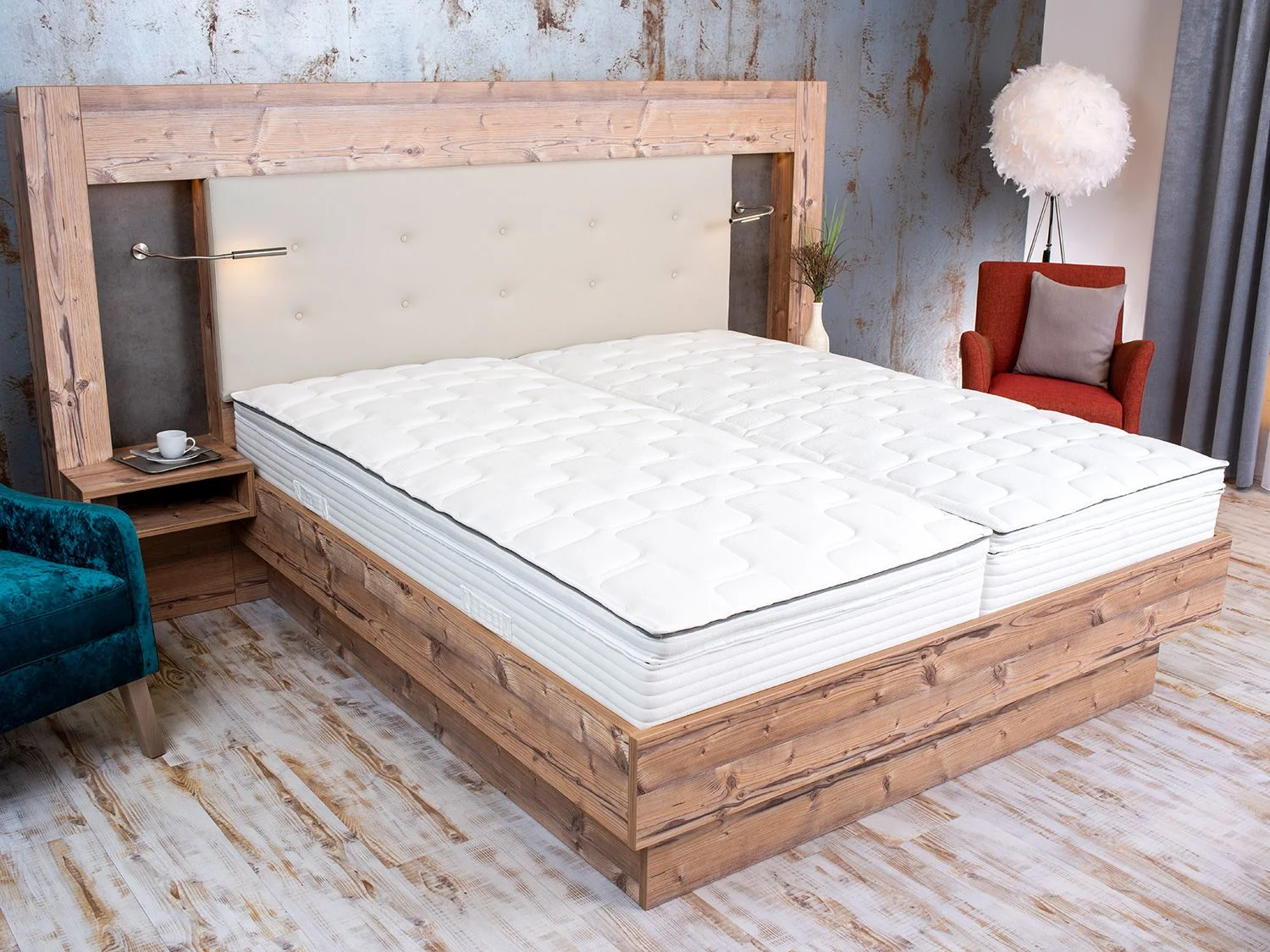 BECO 7-Zonen Boxspring-Matratze Royal Flex KS mit abnehmbarem Komfortschaum-Topper (H2, 140 x 200 cm) – Bild 4 von 4