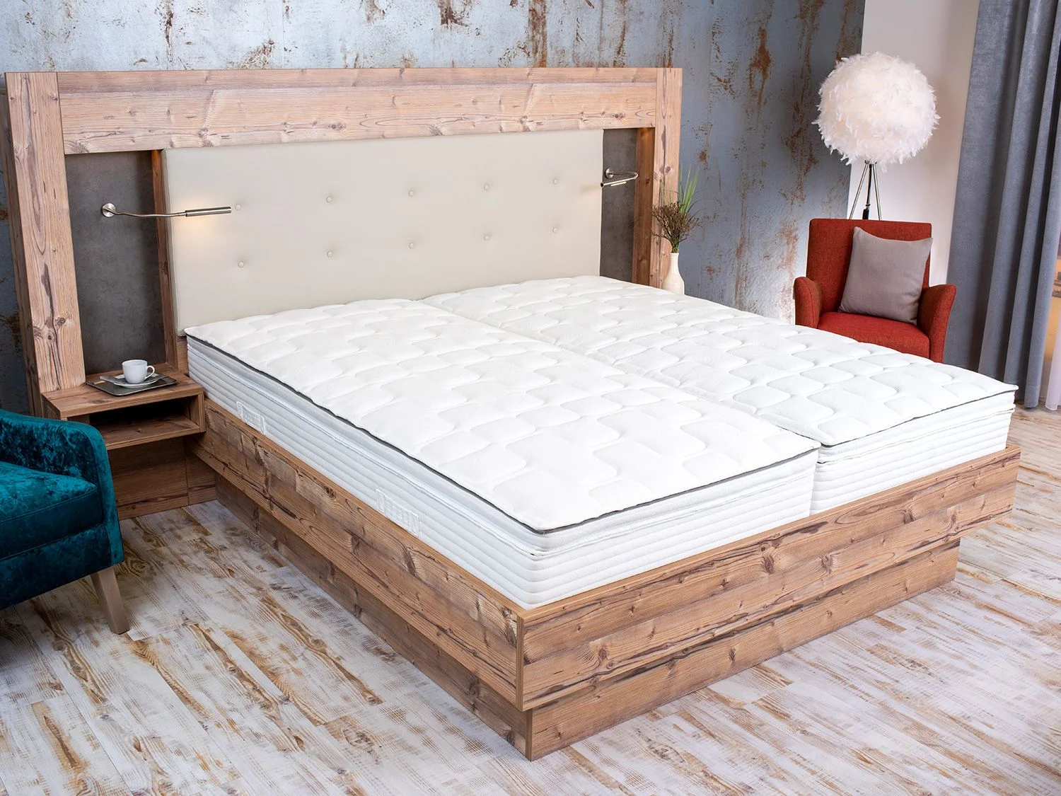 BECO 7-Zonen Boxspring-Matratze Royal Flex mit abnehmbarem Gelschaum-Topper (H2, 90 x 190 cm) – Bild 4 von 4