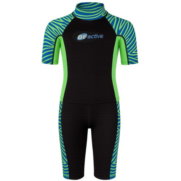 Beco Beermann Neoprenanzug BEactive Neopren Twins "Zebra Vibes" (2-tlg), Neopren-Set für Kids mit Zebra-Style und UV-Schutz