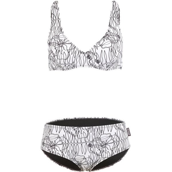 Beco Beermann Triangel-Bikini-Top Flower Lines (2-St), mit femininem Herzdekolleté