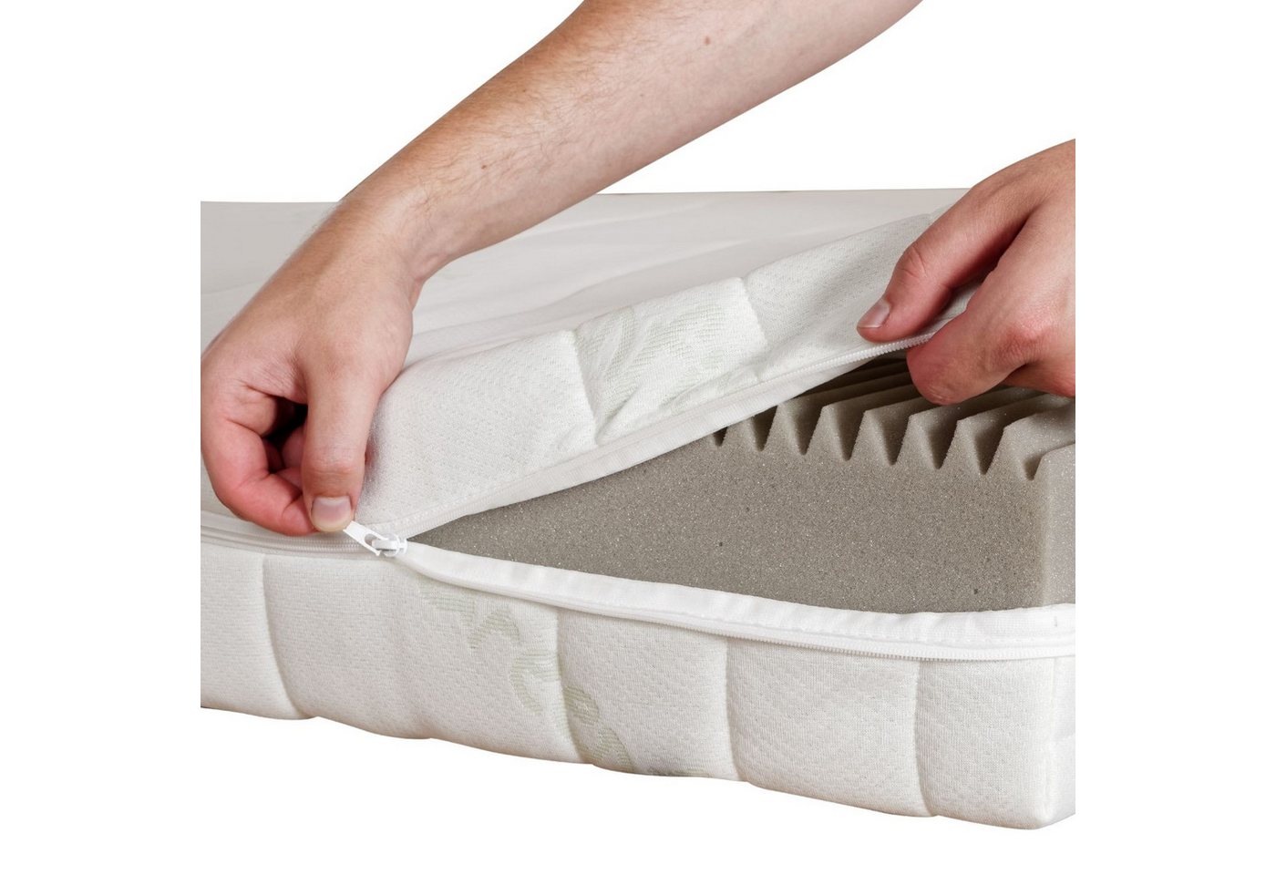 Kaltschaummatratze 7-Zonen, 18 cm hoch, Active Greenfirst, CertiPUR zertifiziert, Beco, 18 cm hoch, (Matratze 80x200 cm, hergestellt in Deutschland, Härtegrad H – Bild 4 von 5