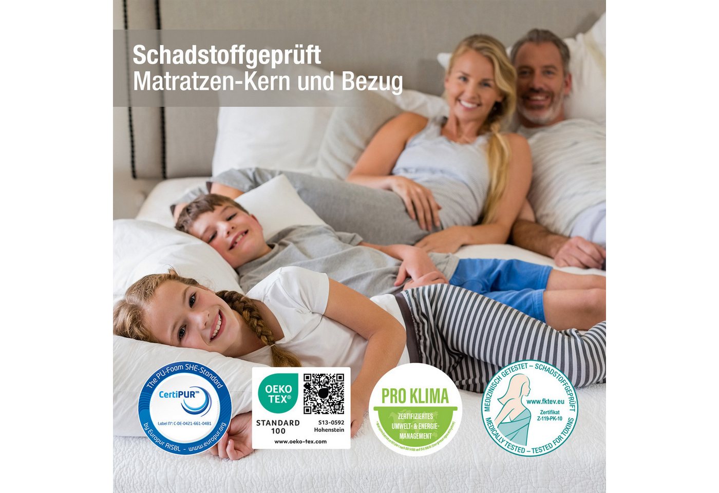 Kaltschaummatratze Ortho Dynamic, Wendematratze 7 Zonen, Beco, (Matratze 80x200 cm, 19cm hoch, hergestellt in Deutschland, H3/H4), Matratze 80x200 90x190 90x200 – Bild 5 von 5