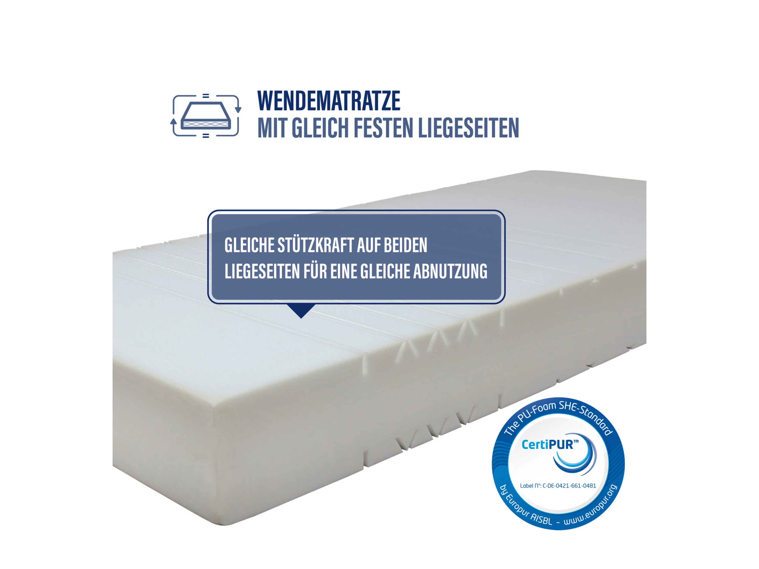 Komfortschaummatratze Marissa, 7 Zonen Matratze 90x200, 140x200 cm & weitere Größen, Beco, 18 cm hoch, ergonomischer Schlaf, getestet in 90x200, H3, Ausgabe 10/ – Bild 4 von 4