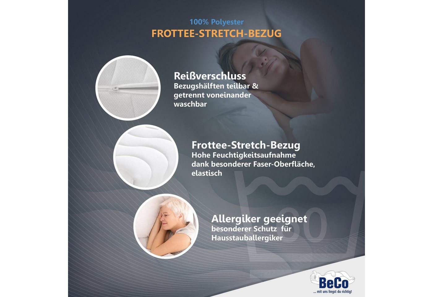 Komfortschaummatratze Medibett, Beco, 15 cm hoch – Bild 3 von 5