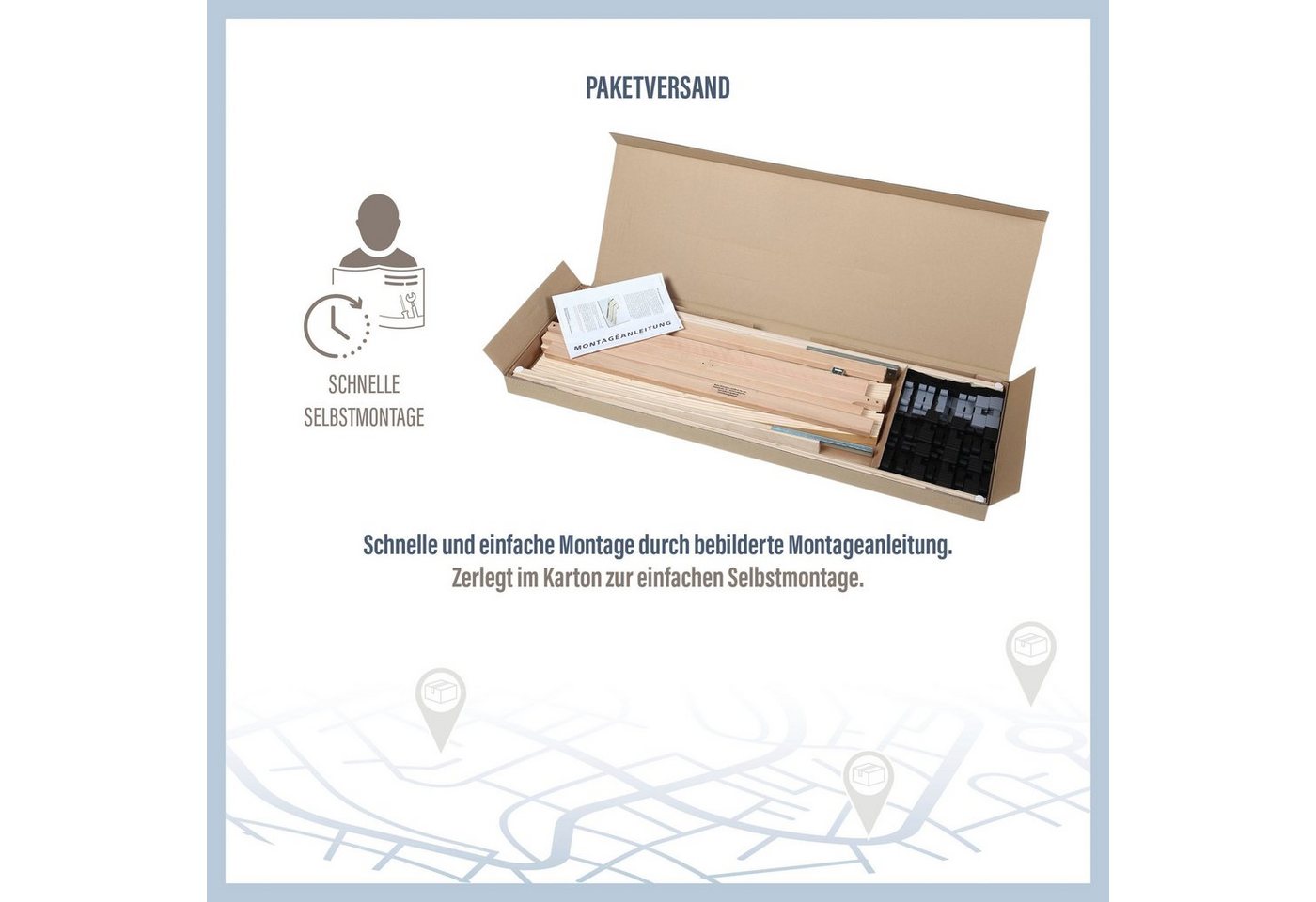Lattenrost Easy Star K, Beco, Kopfteil manuell verstellbar, Fußteil nicht verstellbar, Lattenrost für Doppelbetten geeignet, Lattenrost in diversen Größen – Bild 3 von 5