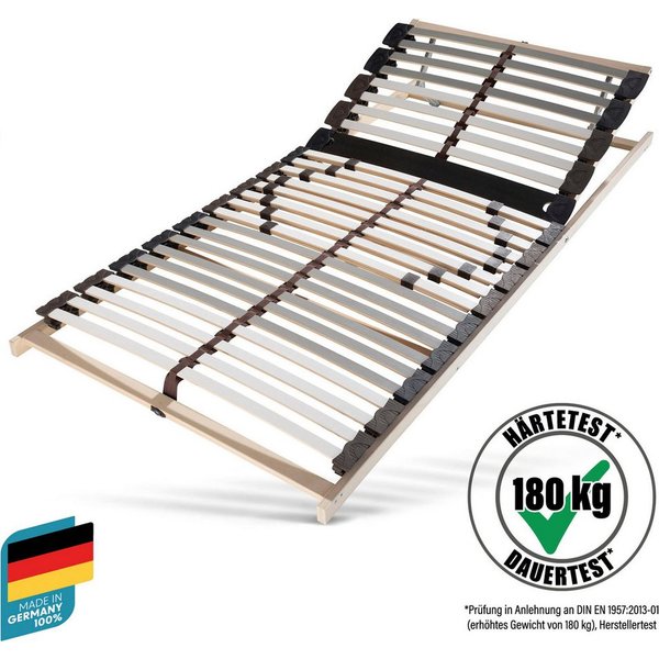Lattenrost Maxi Strong, Beco, Kopfteil manuell verstellbar, Fußteil nicht verstellbar, Lattenrost in 90x200 cm und weiteren Größen, ideal bei hoher Belastung