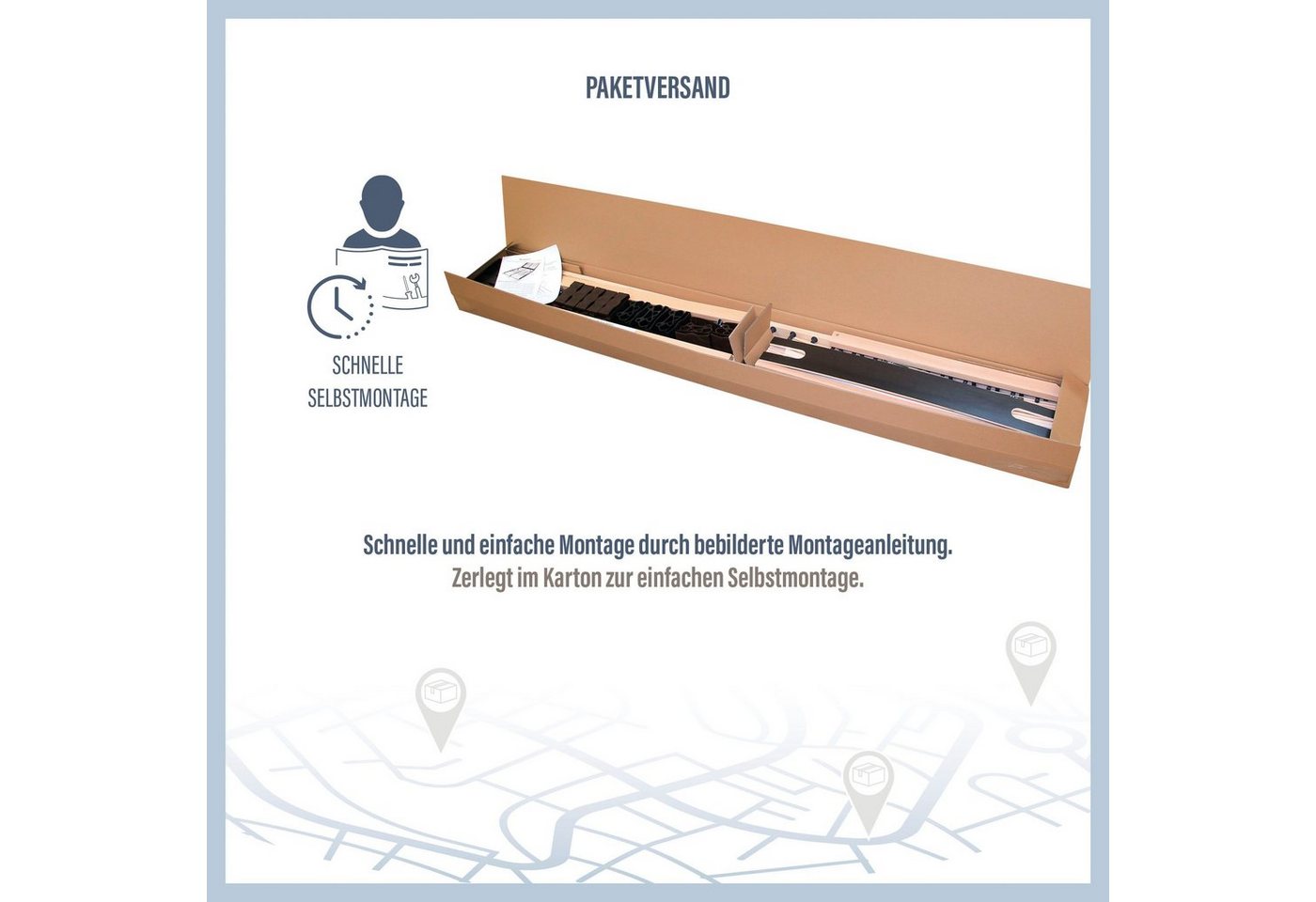 Lattenrost Maxi Strong, Beco, Kopfteil manuell verstellbar, Fußteil nicht verstellbar, Lattenrost in 90x200 cm und weiteren Größen, ideal bei hoher Belastung – Bild 3 von 5