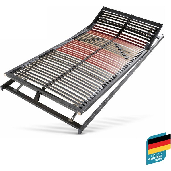 Lattenrost Tech Ultraflach KF, Beco, Kopfteil manuell verstellbar, Fußteil manuell verstellbar, 7 Liegezonen, geringe Bauhöhe
