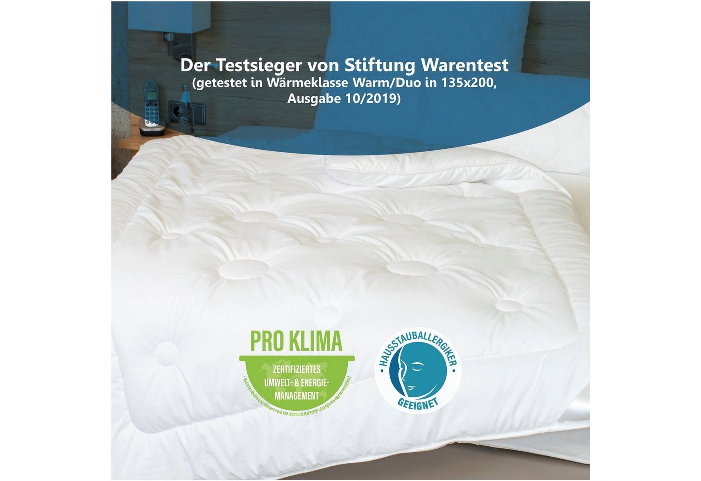 Beco Microfaserbettdecke Royal Soft "GOLD", warme Duo-Decke Testsieger 2019, Füllung: Polyester, Bezug: Microfaser – Bild 2 von 5