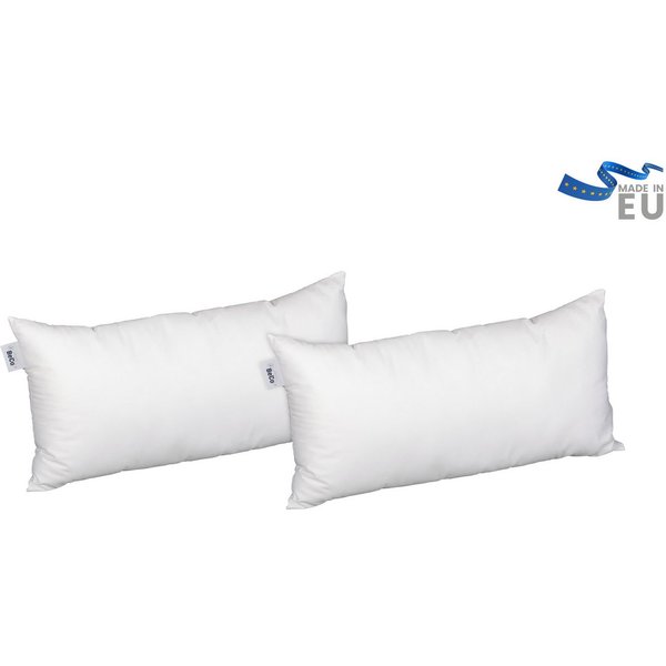 Beco Microfaserkissen 2-er Pack Kissen MF 50 glatt, Füllung: Klimafaser, Bezug: Microfaser, Spar-Set, 2-tlg Kissen-Set, Kissen Set in 4 Größen