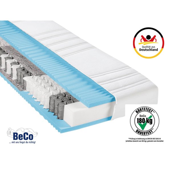 Taschenfederkernmatratze BodyMax, Beco, 22 cm hoch, komfortable Matratze in 90x200, 140x200 cm und weiteren Größen
