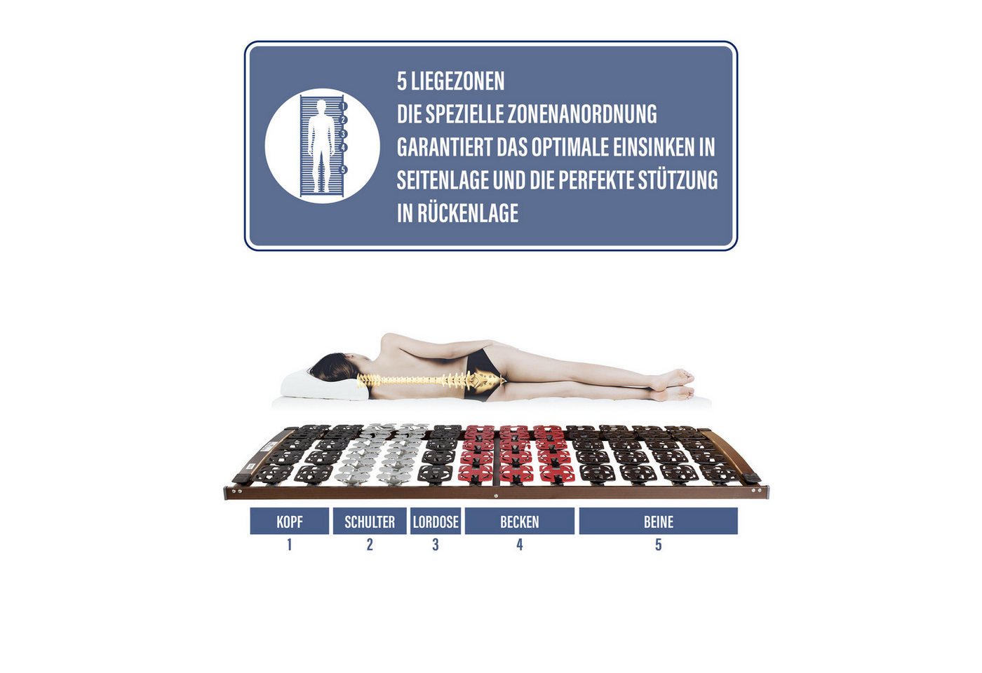 Tellerlattenrost Mediflex Modul NV, Beco, Gesundheitsprodukt, vollflächiger Tellerrahmen, komplett montiert – Bild 4 von 5