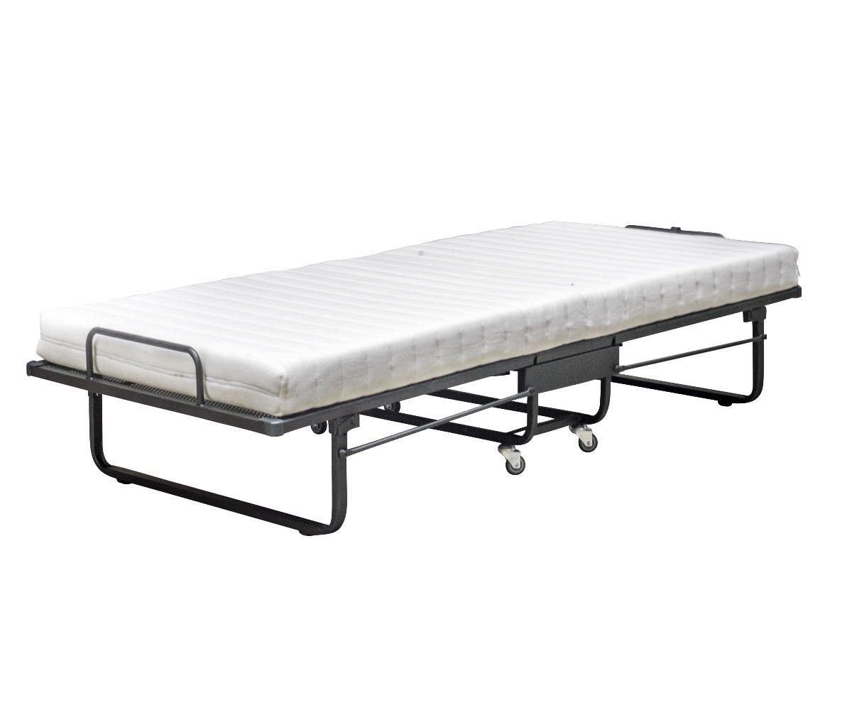 BedBox Gästebett Gästebett, Klappbett, Raumsparbett mit Spiralnetgitter mit Kaltschaummatratze, inclusive Staub Husse, 90x200 oder 120x200 cm – Bild 2 von 4