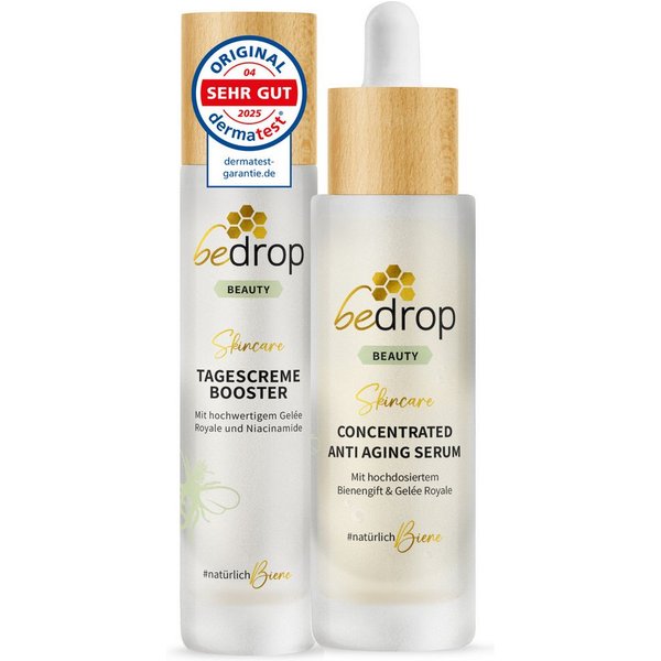 bedrop Hautpflege-Set Skin Care Set, CONCENTRATED Anti-Aging Serum & Tagescreme Booster, Bienenpower für natürliche Falten- und Gesichtspflege
