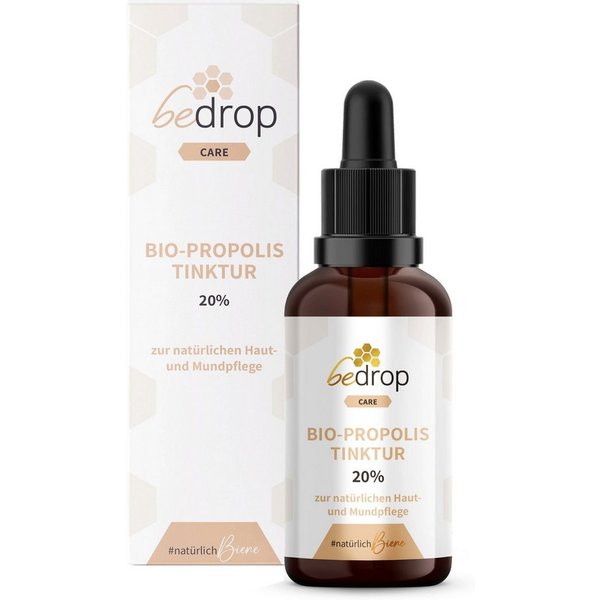 bedrop Propolis Extrakt Tinktur mit Pipette 20% - 30ml (Bio-Zertifiziert) Tropfen, 30 ml, Bio Propolis Tinktur 20% - 30ml