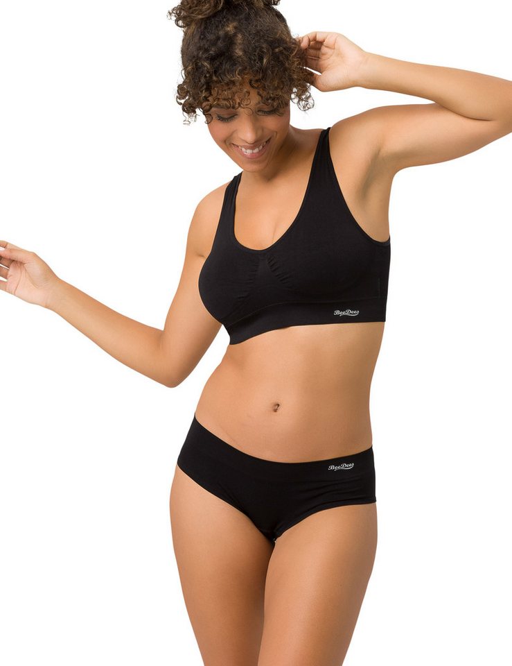 Beedees Bustier Comfee Crop Top (1, 1-tlg., 1) mit herausnehmbaren Cups – Bild 3 von 5