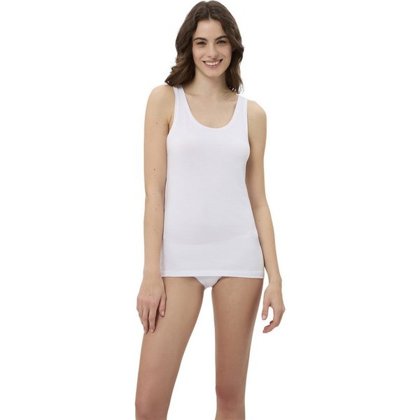Beedees Tanktop EVERY DAY Trägershirt (1, 1-tlg., 1) Baumwolle, Crew-Neck