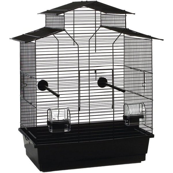 Beeztees Vogelkäfig Vogelkäfig Iza 2 Pagoda schwarz