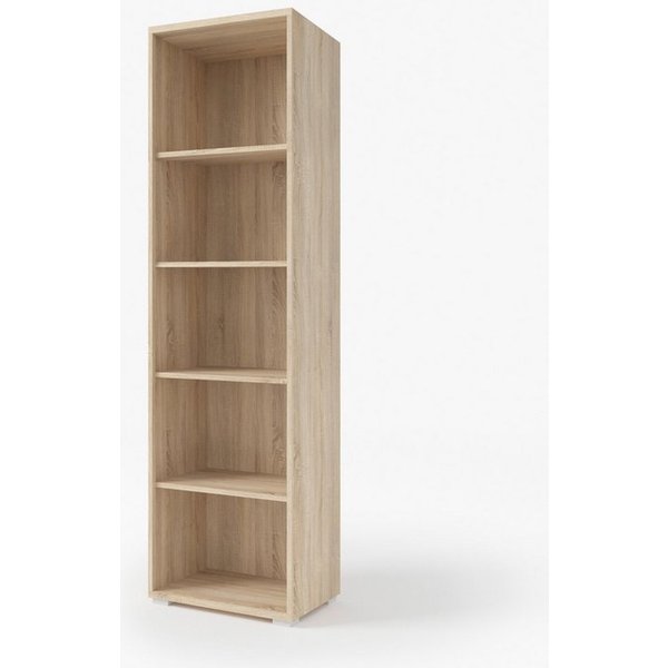 Bega Consult Aktenregal in Sonoma/Eiche mit 5 Fächern und 4 Einlegeböden, BxHxT: 52,5x186x35 cm