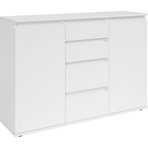 Bega Consult Sideboard 2 Türen, 4 Schübe, in weiß - 119x84x35cm (BxHxT)