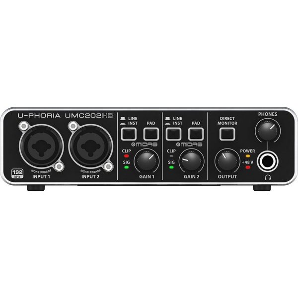 Behringer Digitales Aufnahmegerät (U-Phoria UMC202HD - USB Interface)