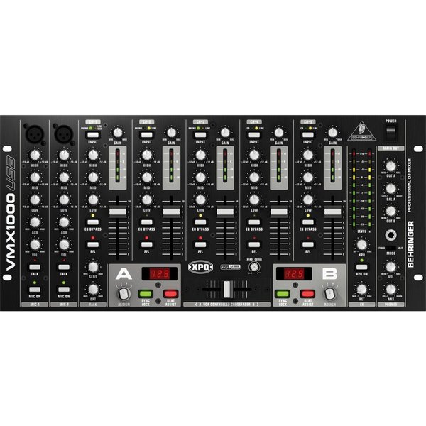 Behringer Mischpult, (DJ-Mixer, DJ-Mixer Rack), VMX1000USB 7 Kanal Rack Mixer - Rack Mixer