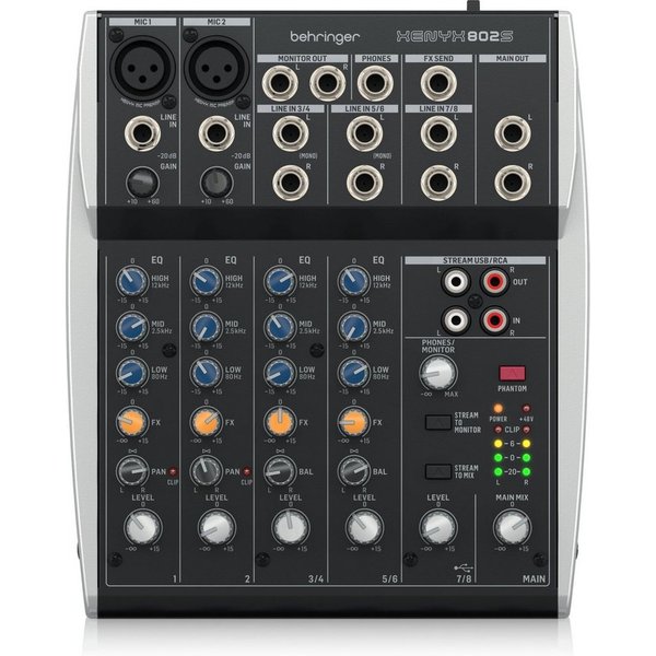 Behringer Mischpult, (PA Mischpulte, Analog Mixer), XENYX 802S - Analogmixer