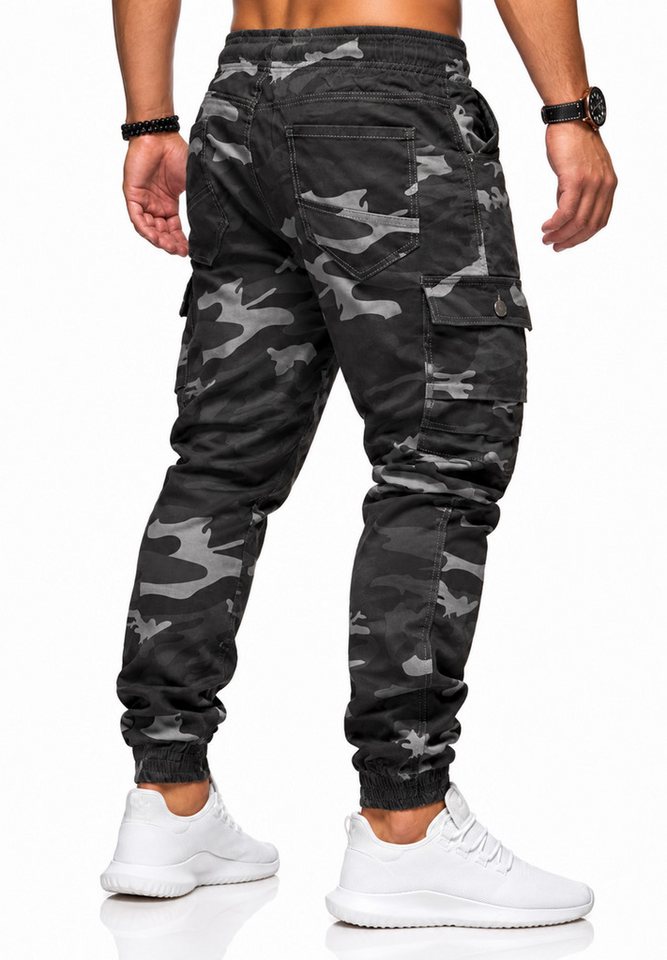 behype Cargohose als Stoffhose mit Stretch Chino Cargo Hose mit Tarnmuster für Herren – Bild 4 von 4