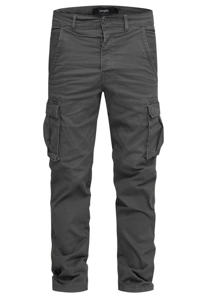 behype Cargohose BHMATOLA als Freizeithose mit Seitentaschen Herren Chino Jeans Hose Stoffhose – Bild 2 von 5