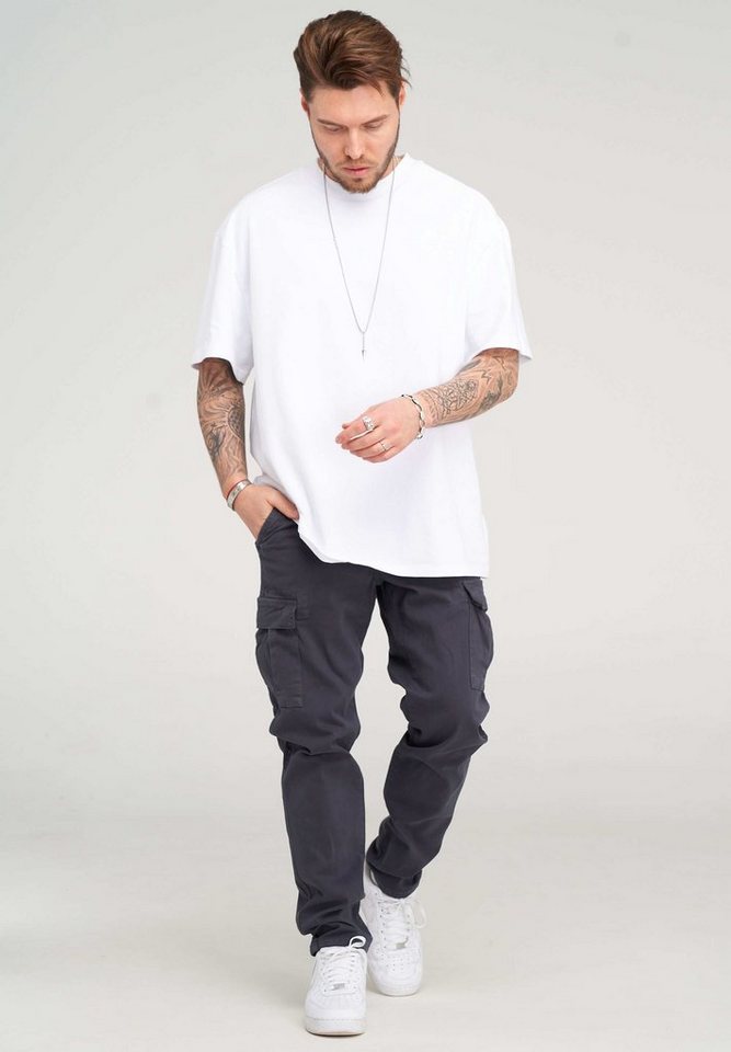 behype Cargohose BHMATOLA als Freizeithose mit Seitentaschen Herren Chino Jeans Hose Stoffhose – Bild 3 von 5