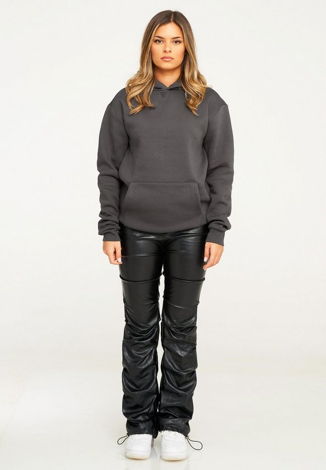 behype Hoodie BHPERTH Damen Basic Oversized Kapuzensweatshirt Raglan Kapuzenpullover Sweater – Bild 3 von 5