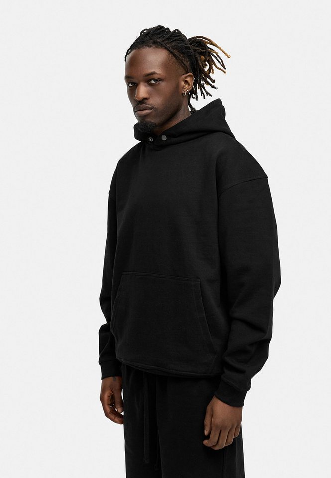 BEHYPE STUDIOS Hoodie IM OVERSIZE FIT Herren Kapuzenpullover mit Button-Close lockeres Kapuzen-Sweatshirt – Bild 4 von 5
