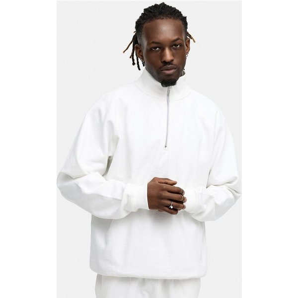 BEHYPE STUDIOS Sweatshirt IM OVERSIZE FIT, HALF-ZIP Herren lockerer Sweater mit Stehkragen
