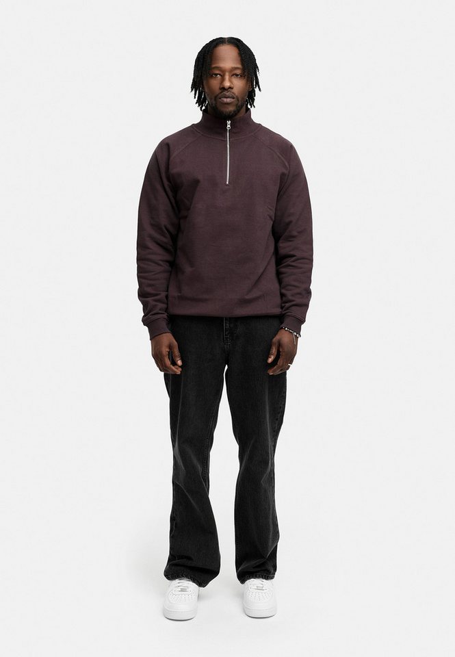 BEHYPE STUDIOS Sweatshirt IM OVERSIZE FIT, HALF-ZIP Herren lockerer Sweater mit Stehkragen – Bild 3 von 5