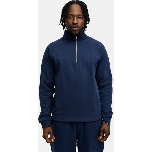 BEHYPE STUDIOS Sweatshirt IM OVERSIZE FIT, HALF-ZIP Herren lockerer Sweater mit Stehkragen