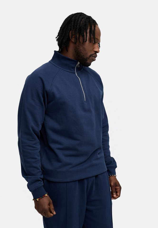 BEHYPE STUDIOS Sweatshirt IM OVERSIZE FIT, HALF-ZIP Herren lockerer Sweater mit Stehkragen – Bild 4 von 5
