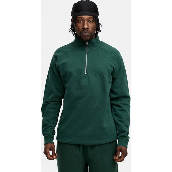 BEHYPE STUDIOS Sweatshirt IM OVERSIZE FIT, HALF-ZIP Herren lockerer Sweater mit Stehkragen