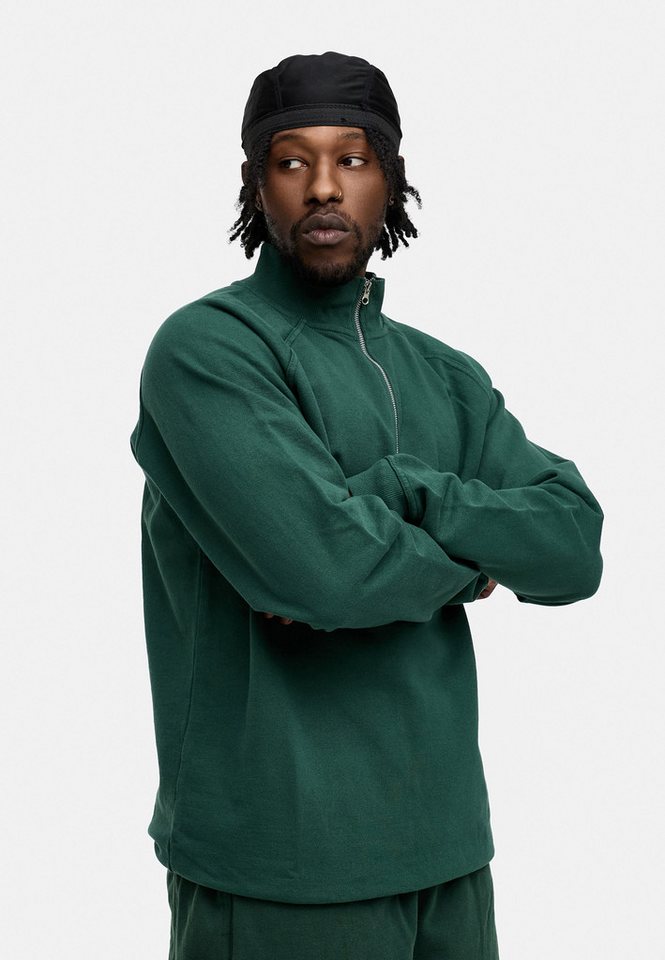 BEHYPE STUDIOS Sweatshirt IM OVERSIZE FIT, HALF-ZIP Herren lockerer Sweater mit Stehkragen – Bild 4 von 5
