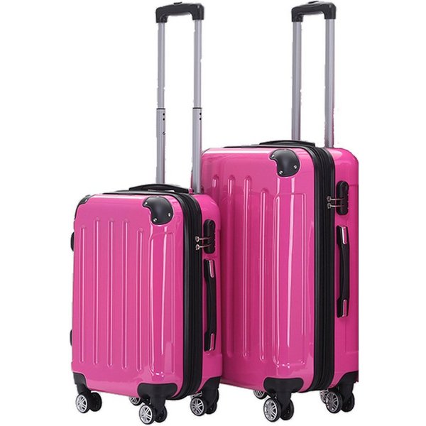 Beibye Kofferset 2-teilig 65 + 55 cm, 4 Doppel-Rollen, Dehnfalte, div. Farben