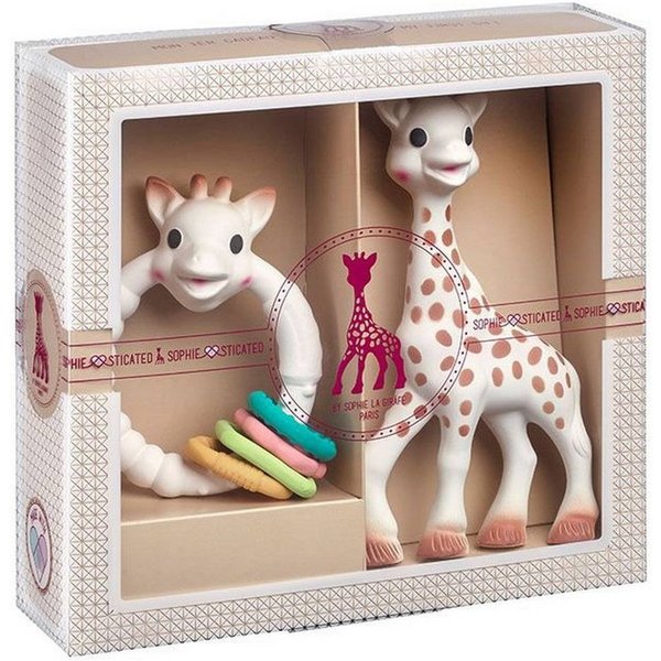 SOPHIE LA GIRAFE Beißring Sophie la Girafe & Beißring Colo’rings Set, Naturkautschuk, ab Geburt
