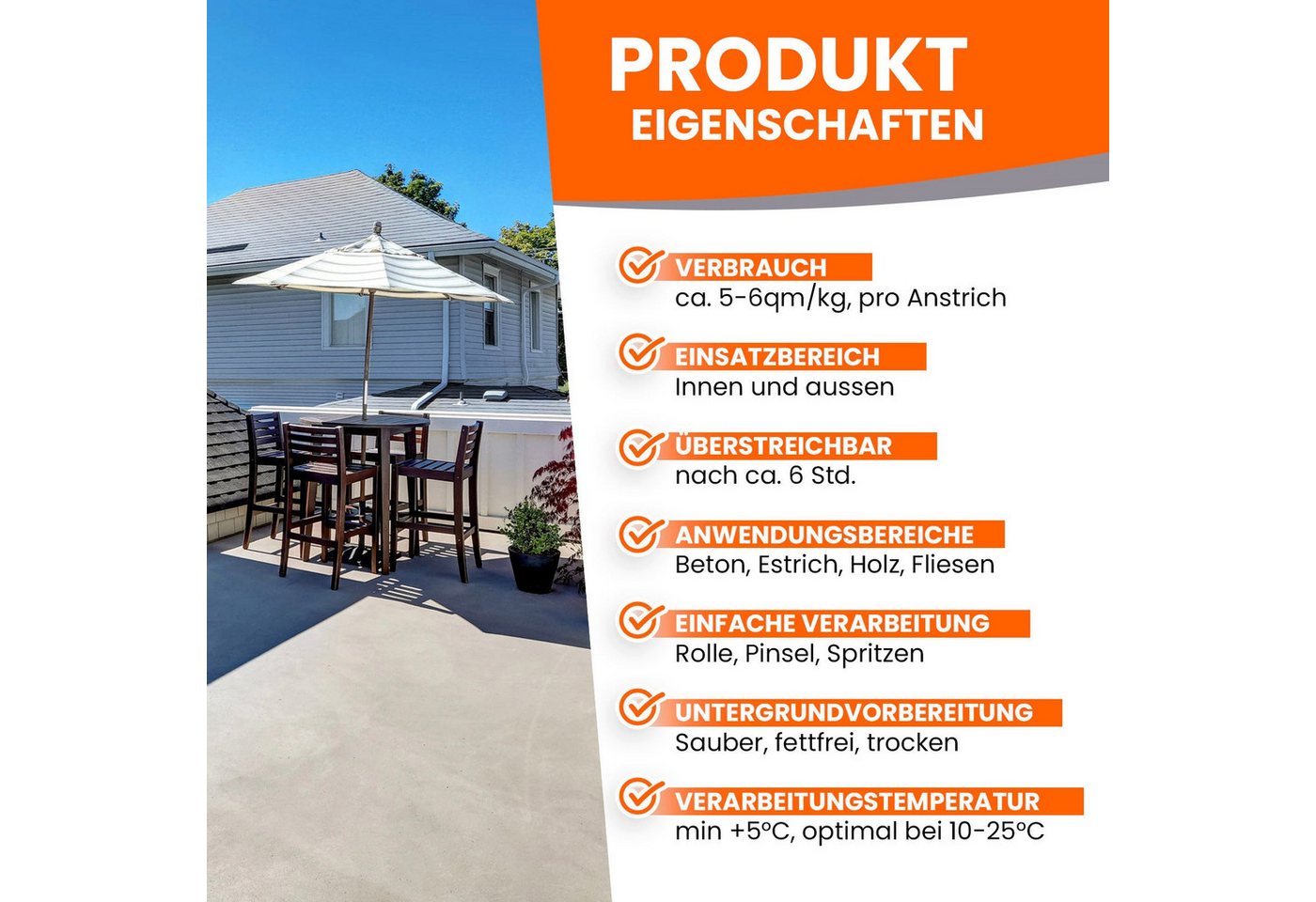 BEKATEQ Harzfarbe LS-740 2K PU Bodenfarbe, UV-feste Beschichtung für Innen und Außen – Bild 3 von 5