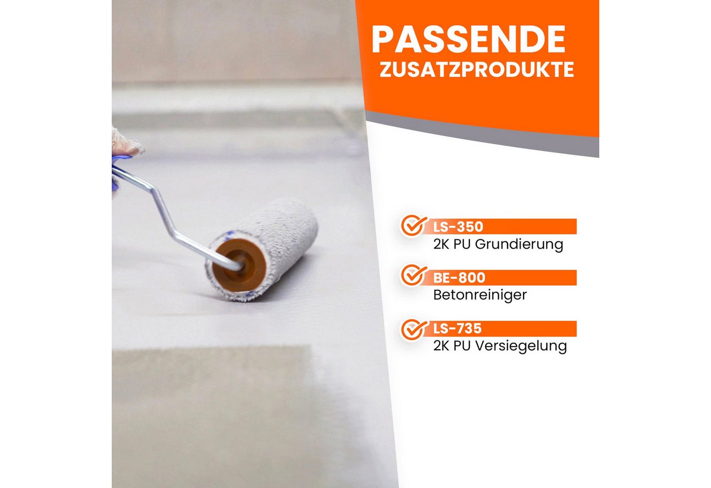 BEKATEQ Harzfarbe LS-740 2K PU Bodenfarbe, UV-feste Beschichtung für Innen und Außen – Bild 4 von 5
