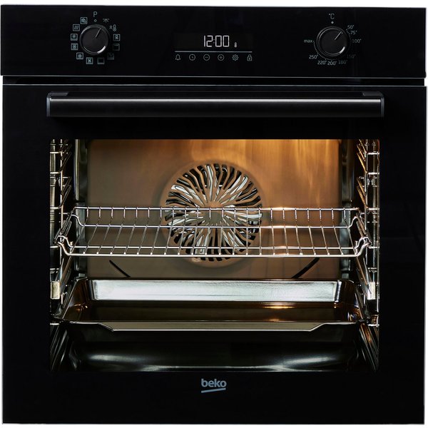 BEKO Backofen BBIM17300B, mit 1-fach-Teleskopauszug, Hydrolyse, Mit AirFry knusprig frittieren im Ofen – ganz ohne zusätzliches Fett