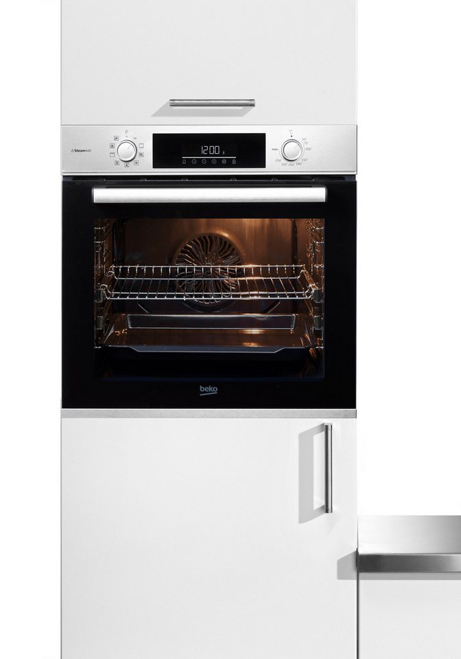 BEKO Backofen BBIS12301XE, mit 2-fach-Teleskopauszug, Simple Steam, Dampf für knusprige Kruste & fluffiges Inneres dank SteamAdd – Bild 2 von 5