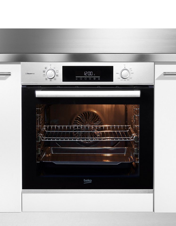 BEKO Backofen BBIS12301XE, mit 2-fach-Teleskopauszug, Simple Steam, Dampf für knusprige Kruste & fluffiges Inneres dank SteamAdd – Bild 3 von 5